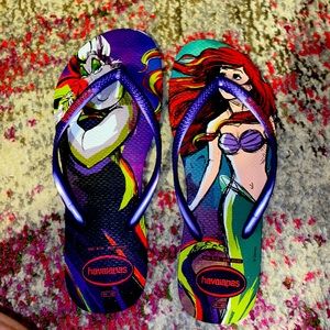 Little mermaid flip flops